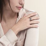 Bague Piassina Argent Blanc Nacre - Bagues solitaires Femme | Histoire d&rsquo;Or