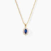 Collier Lisea Plaqué Or Jaune Verre Et Oxyde De Zirconium