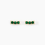 Boucles D'oreilles Puces Plaqu&eacute; Or Jaune Alodia Spnielles - Boucles d'oreilles fantaisie Femme | Histoire d&rsquo;Or