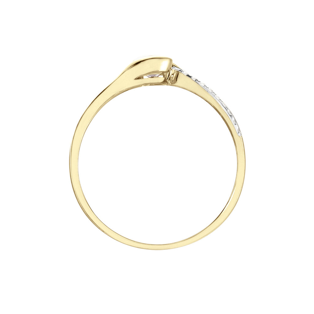 Bague Or Jaune Anja Am&eacute;thyste - Bagues solitaires Femme | Histoire d&rsquo;Or