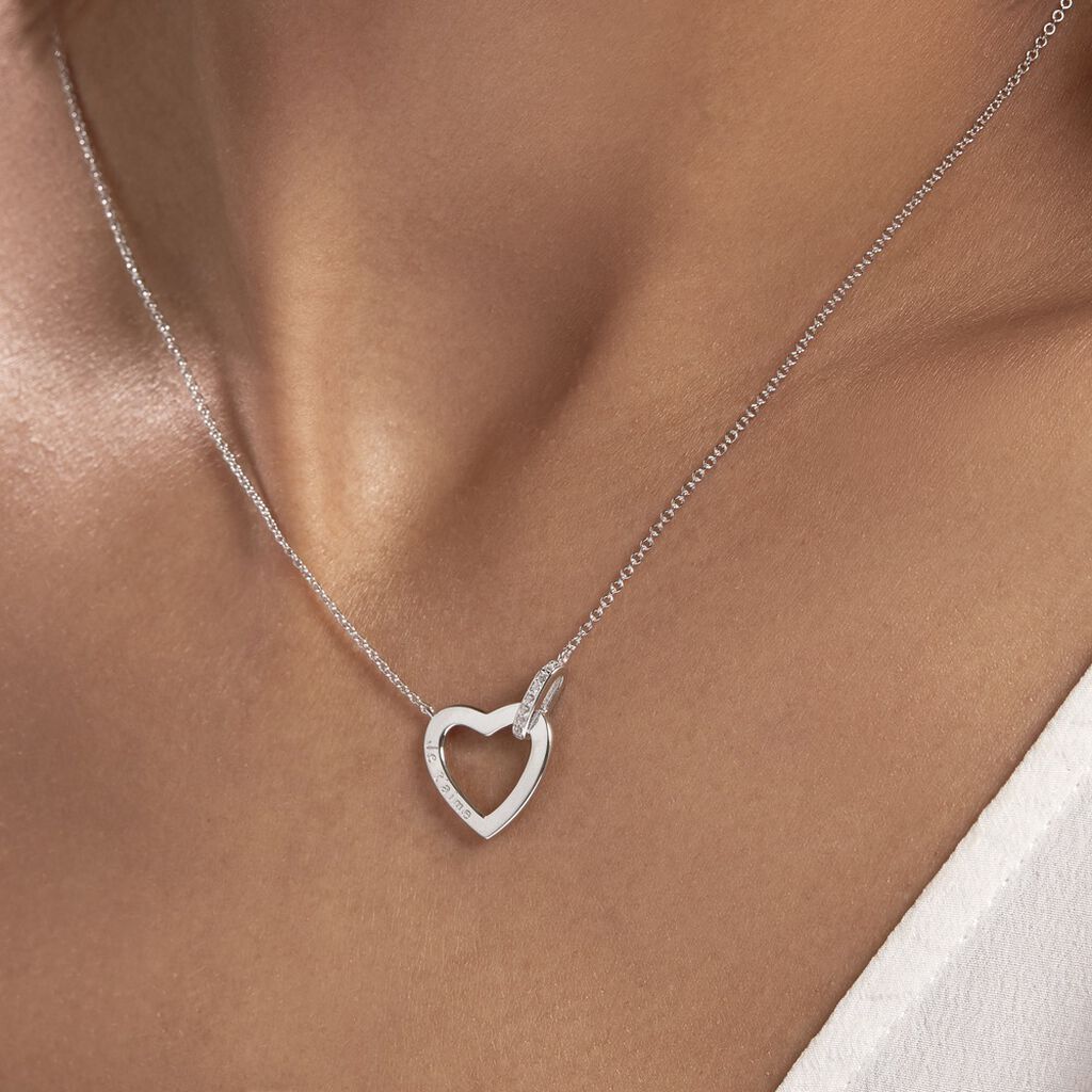 Collier Elanda Argent Blanc Oxyde De Zirconium - Colliers fantaisie Femme | Histoire d’Or