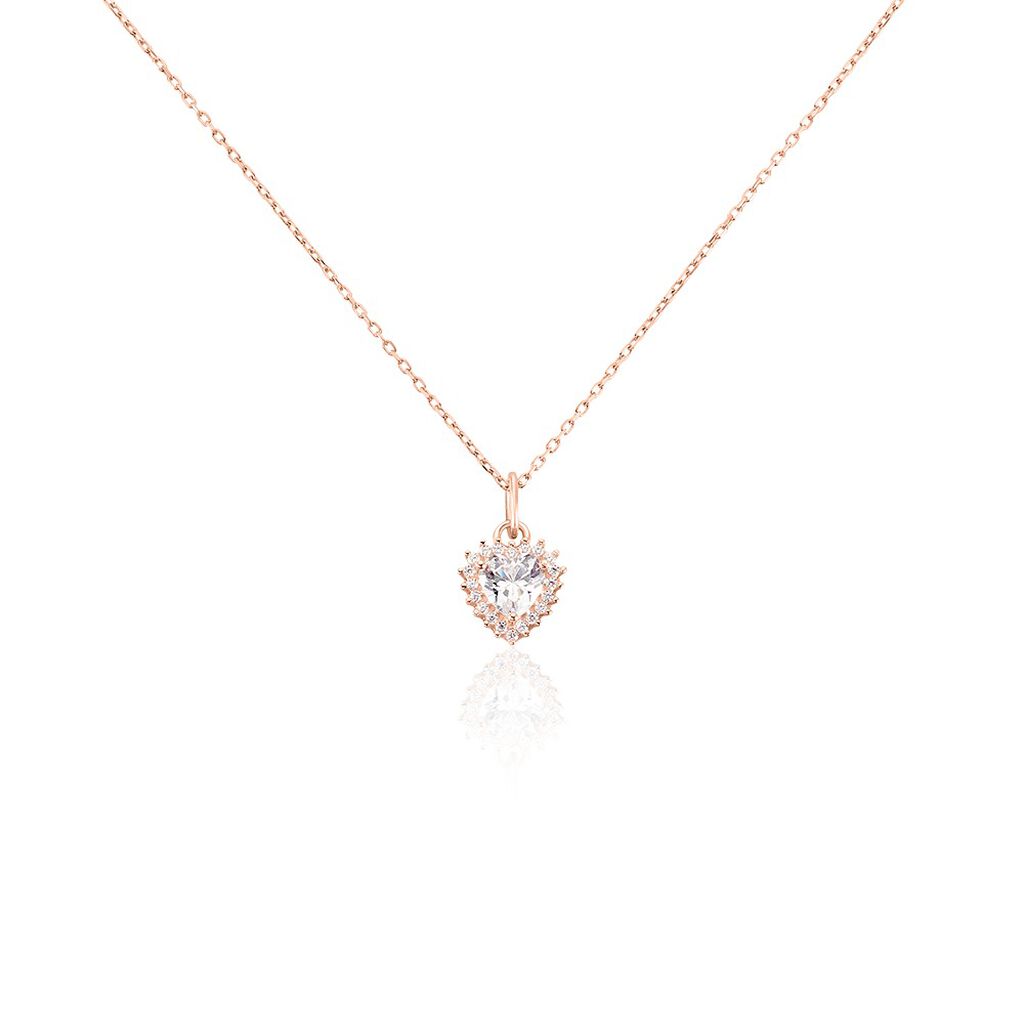 Collier Calvi Argent Rose Oxyde De Zirconium - Colliers fantaisie Femme | Histoire d&rsquo;Or
