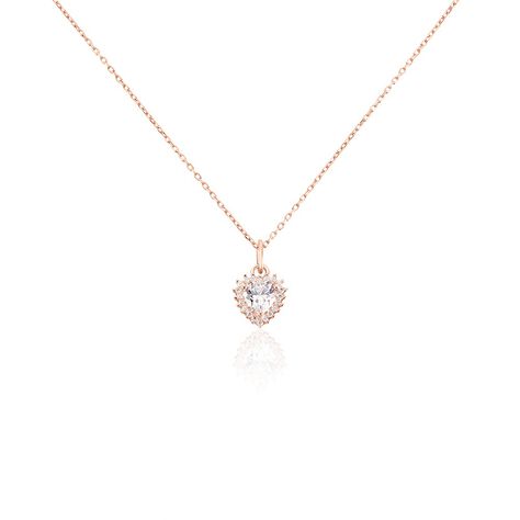 Collier Calvi Argent Rose Oxyde De Zirconium - Colliers fantaisie Femme | Histoire d&rsquo;Or