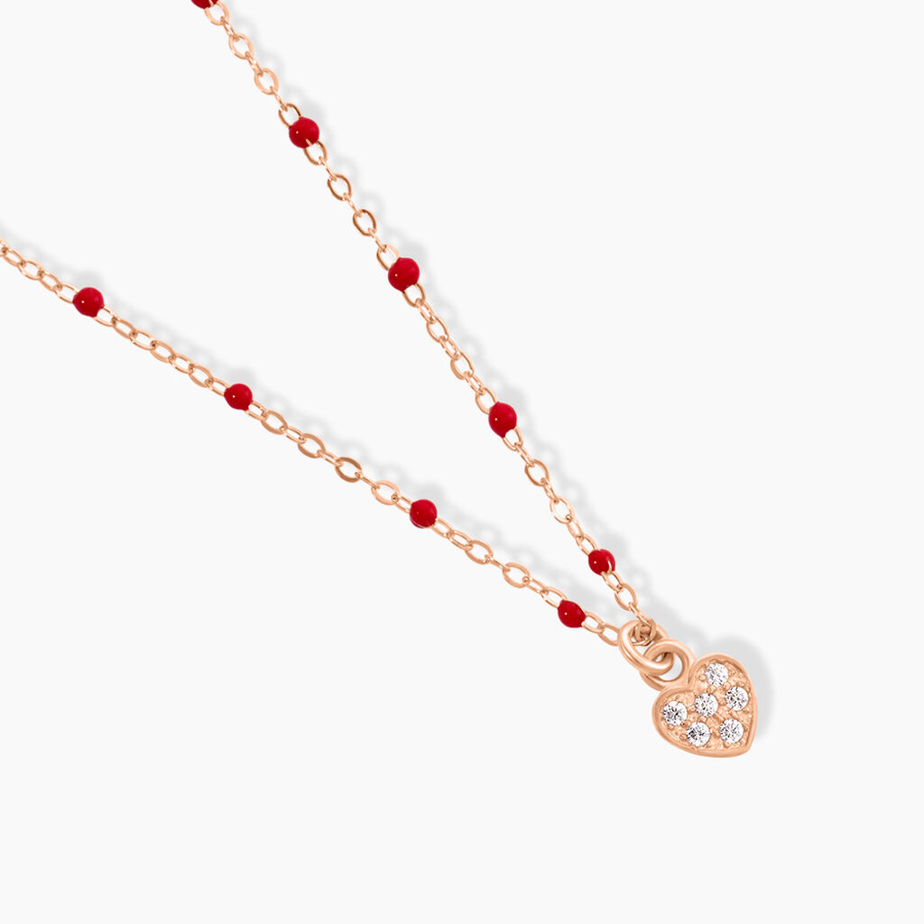 Collier Polka Argent Rose Oxyde De Zirconium - F&ecirc;te des m&egrave;res Femme | Histoire d&rsquo;Or