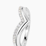 Bague Aile De Mouette Argent Blanc Oxyde De Zirconium - Bagues avec pierre Femme | Histoire d&rsquo;Or