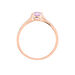 Bague Marie-eva Or Rose Amethyste Et Oxyde De Zirconium - Bagues solitaires Femme | Histoire d’Or