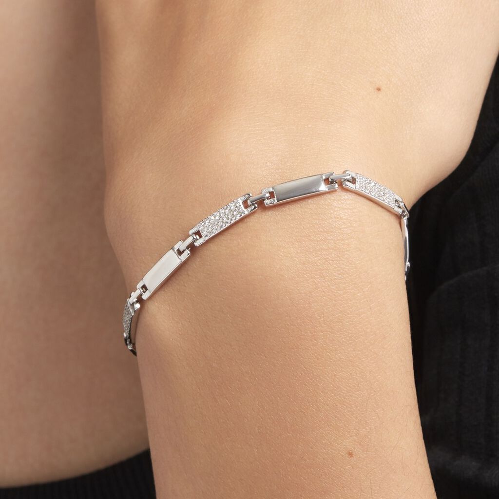 Bracelet Celina Argent Blanc Oxyde De Zirconium - Bracelets Femme | Histoire d’Or