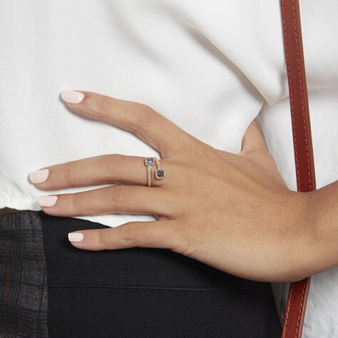 Bague Ilvaae Plaqué Or Pierre Bleue - Bagues avec pierre Femme | Histoire d’Or