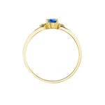 Bague Or Jaune Ebrard Saphir Diamants - Bagues solitaires Femme | Histoire d&rsquo;Or