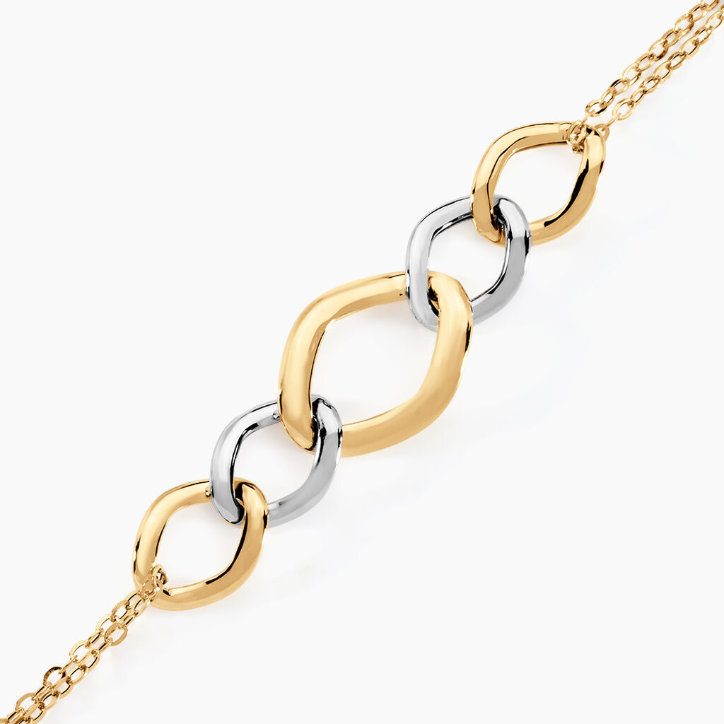 Bracelet Or Bicolore Acanthus - Bracelets chaîne Femme | Histoire d’Or