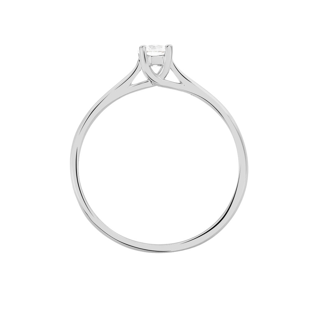 Bague Solitaire Victoria Or Blanc Diamant - Bagues solitaires Femme | Histoire d’Or