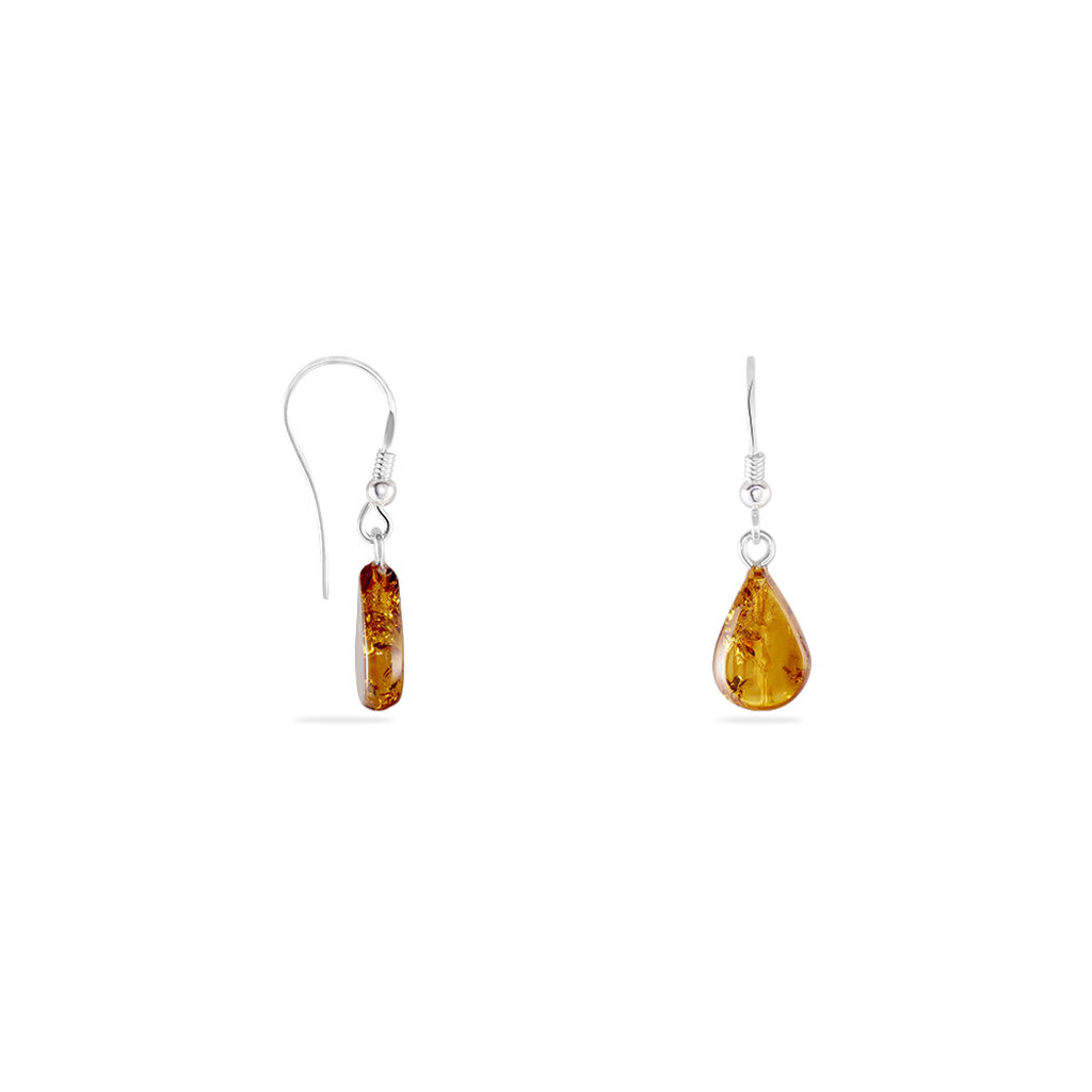 Boucles D'oreilles Pendantes Argent Blanc Mareme Ambre - Boucles d'oreilles fantaisie Femme | Histoire d’Or