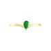 Bague Solitaire Or Jaune Urana Emeraude - Bagues solitaires Femme | Histoire d’Or