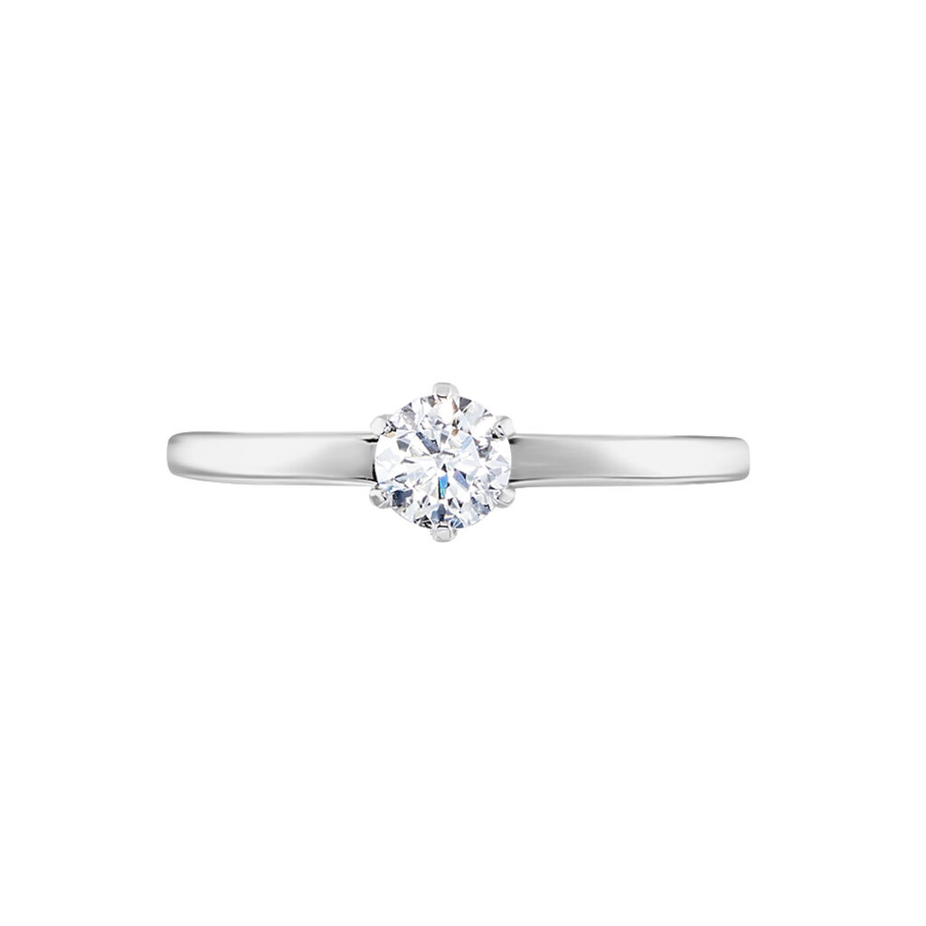 Bague Solitaire Natalia Pl Platine Blanc Diamant - Bagues solitaires Femme | Histoire d&rsquo;Or