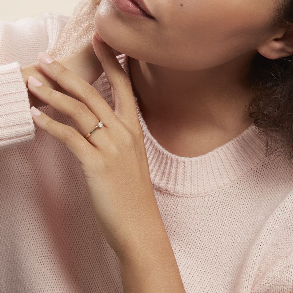 Bague Solitaire Aphrodite Or Jaune Diamant - Bagues solitaires Femme | Histoire d’Or