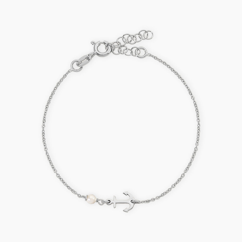 Bracelet Gwenaelle Argent Blanc Perle D'imitation - Bracelets Femme | Histoire d&rsquo;Or