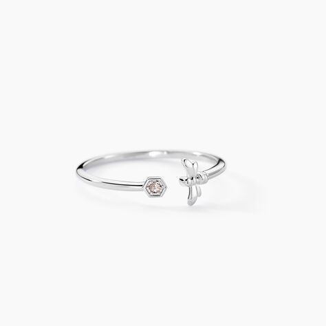 Bague Honey Argent Blanc Oxyde De Zirconium - Bagues avec pierre Femme | Histoire d’Or