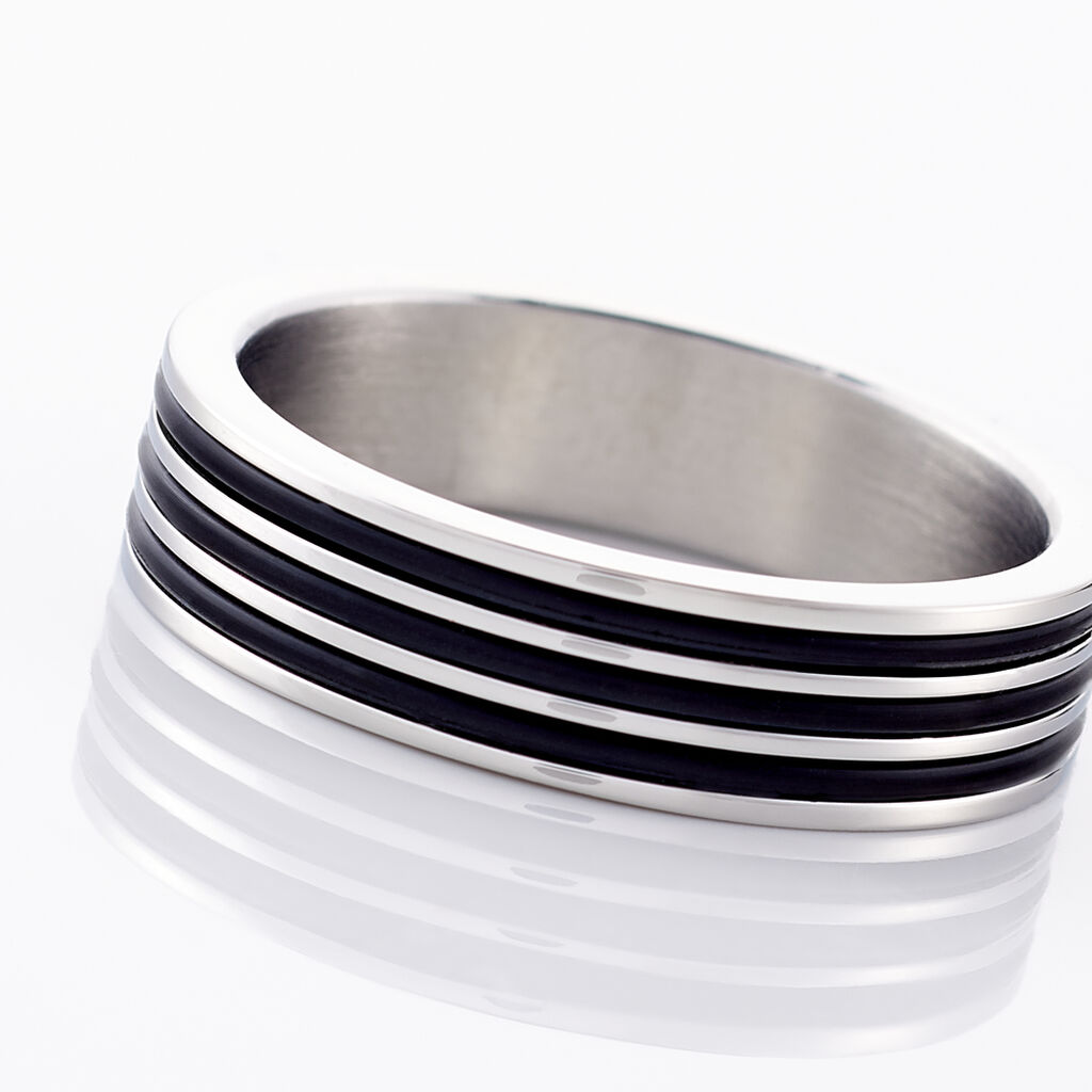 Bague Wallace Acier Blanc - Bagues fantaisie Homme | Histoire d&rsquo;Or