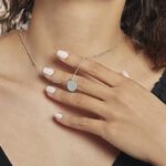 Collier Argent Blanc Mireio - Colliers Naissance Femme | Histoire d&rsquo;Or