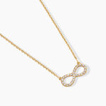Collier Klothilda Argent Dor&eacute; A L'Or 750/1000 Oxyde De Zirconium - F&ecirc;te des m&egrave;res Femme | Histoire d&rsquo;Or
