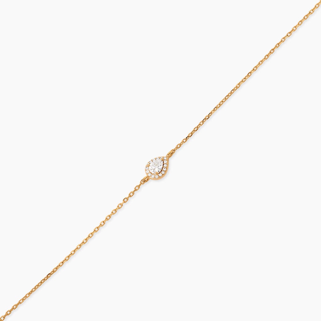 Bracelet Halima Plaqu&eacute; Or Jaune Oxyde De Zirconium - Bracelets Femme | Histoire d&rsquo;Or