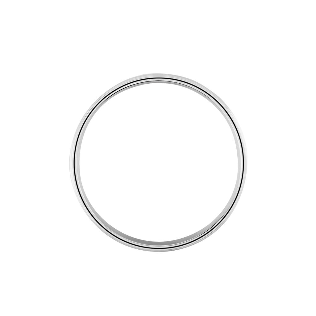 Alliance Basile Ruban Plat Or Blanc - Alliances Unisex | Histoire d&rsquo;Or