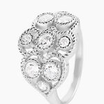 Bague Argent Blanc Boulonnaise Oxydes De Zirconium - Bagues avec pierre Femme | Histoire d&rsquo;Or