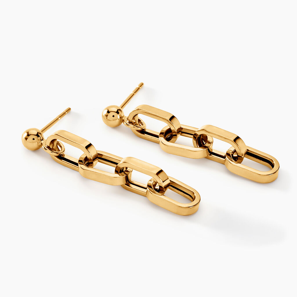 Boucles D'oreilles Pendantes Linkora Or Jaune - Boucles d'oreilles pendantes Femme | Histoire d’Or