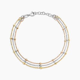 Bracelet Daralea Argent Tricolore - Bracelets fantaisie Femme | Histoire d’Or