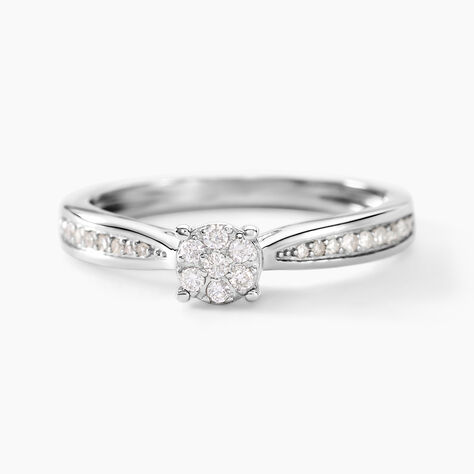 Bague Celia Or Blanc Diamant - Bagues solitaires Femme | Histoire d&rsquo;Or