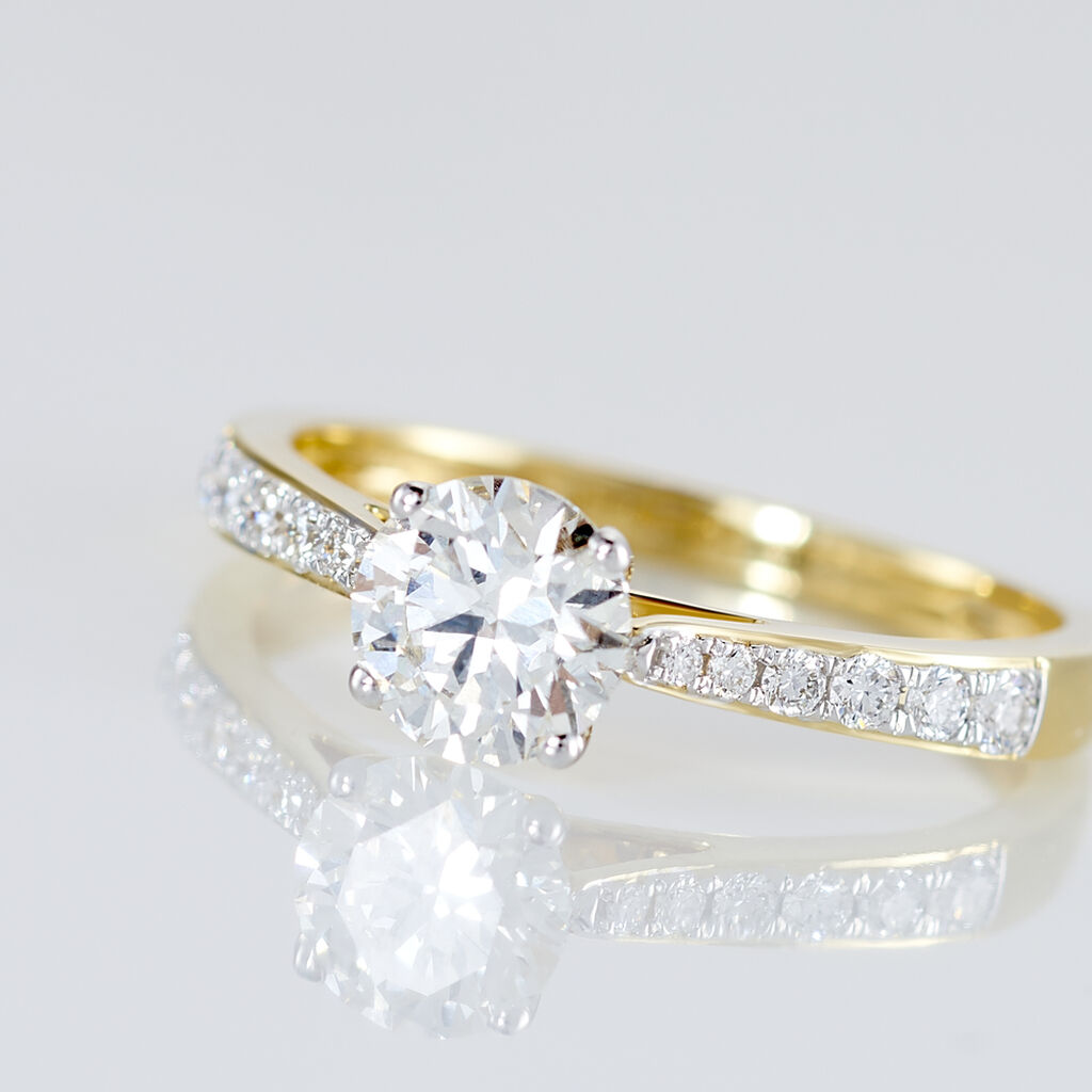 Bague Solitaire Hemera Or Jaune Diamant Synthetique - Bagues solitaires Femme | Histoire d&rsquo;Or