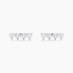 Boucles D'oreilles Puces Blitalia Or Blanc Diamant Synth&eacute;tique - Clous d'oreilles Femme | Histoire d&rsquo;Or