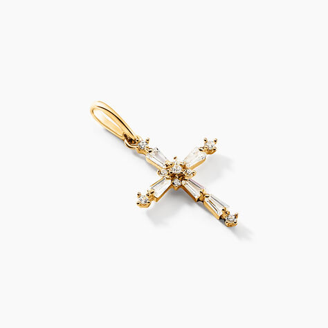 Pendentif Cystenian Or Jaune Oxyde De Zirconium - Pendentifs Communion Femme | Histoire d’Or