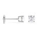 Boucles D'oreilles Puces 4 Griffes Or Blanc Diamant Synthetique - Clous d'oreilles Femme | Histoire d’Or