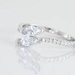 Bague Nevarte Argent Blanc Oxyde De Zirconium - Bagues avec pierre Femme | Histoire d&rsquo;Or