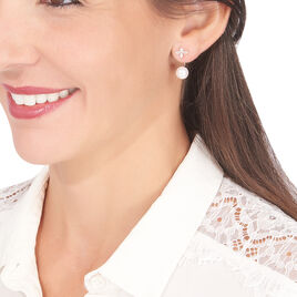 Bijoux D'oreilles Norah Or Jaune Perle De Culture Et Oxyde - Ear cuffs Femme | Histoire d’Or