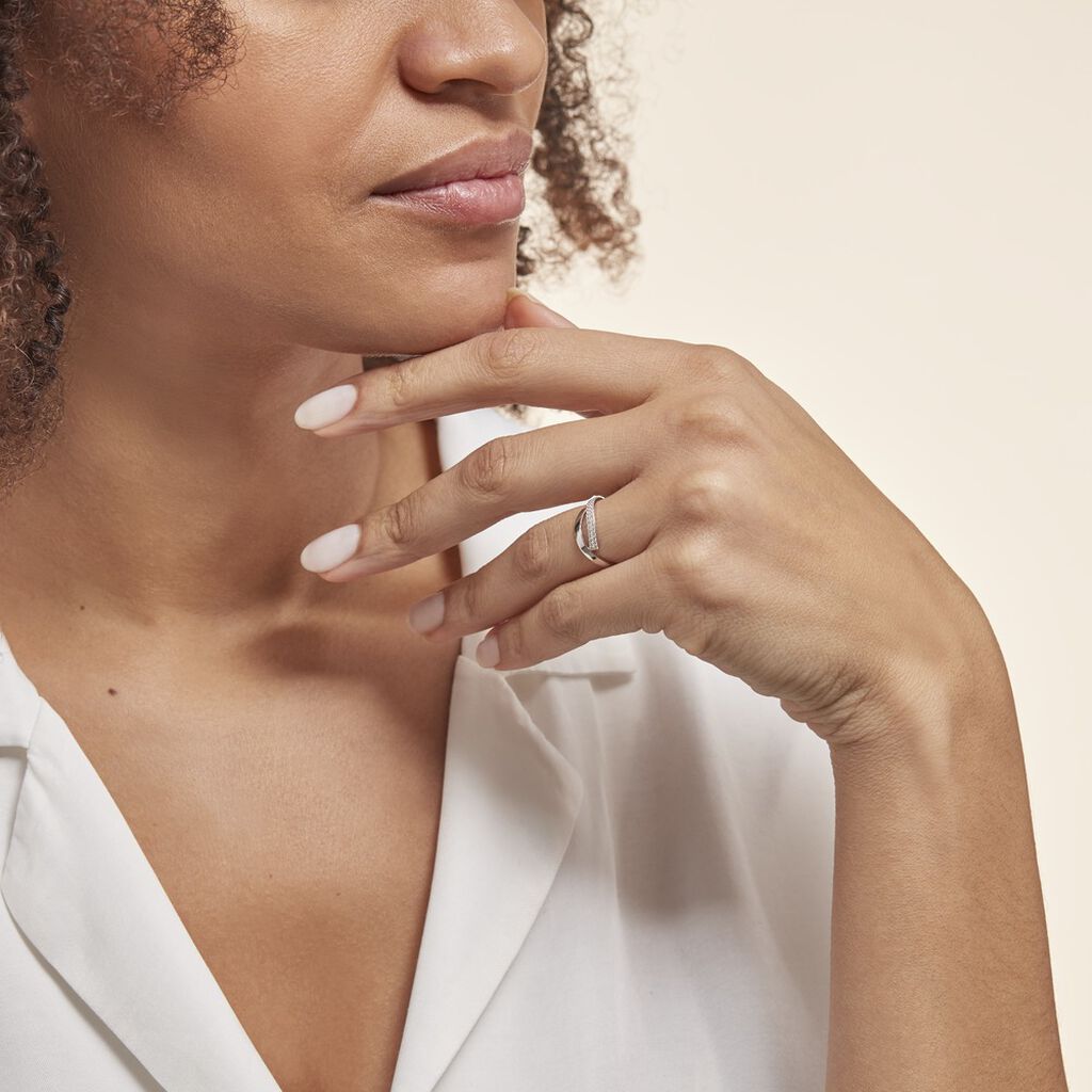 Bague Vero Or Blanc Oxyde De Zirconium - Bagues avec pierre Femme | Histoire d’Or