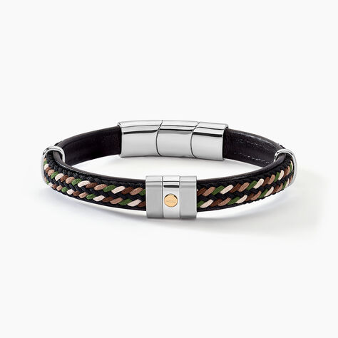 Bracelet Jourdan Cuir Multicolore - Bracelets Homme | Histoire d&rsquo;Or
