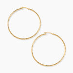 Cr&eacute;oles Argent Dor&eacute; A L'Or 750/1000 - Boucles d'oreilles cr&eacute;oles Femme | Histoire d&rsquo;Or