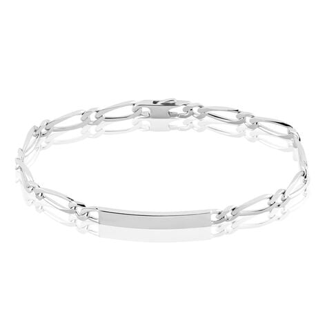 Bracelet Identité Anilo Argent Blanc - Gourmettes Homme | Histoire d’Or