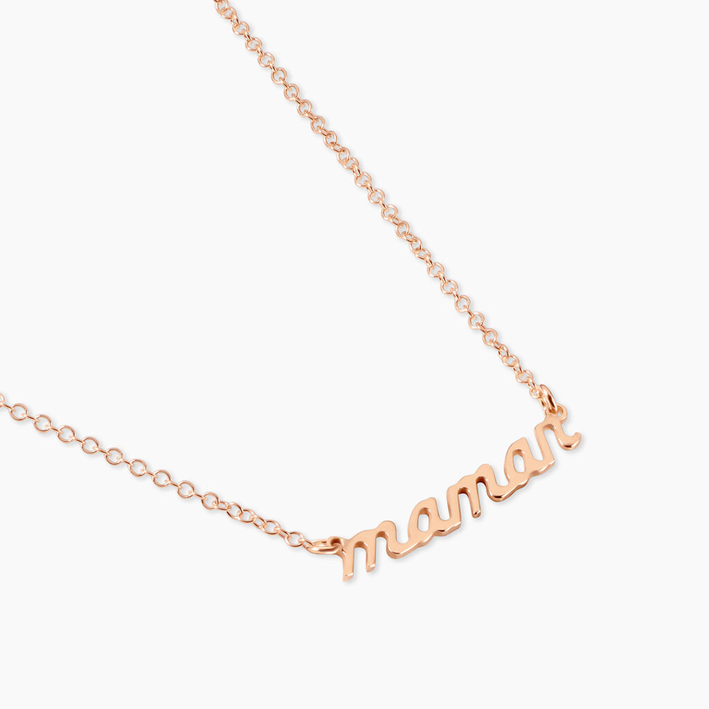 Collier Mendi Argent Rose - Cadeaux de naissance Femme | Histoire d&rsquo;Or