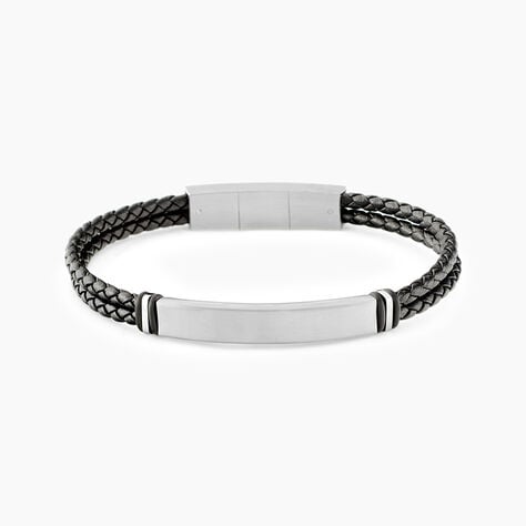 Bracelet Jourdan Cuir De Vache Noir - Bracelets Homme | Histoire d&rsquo;Or