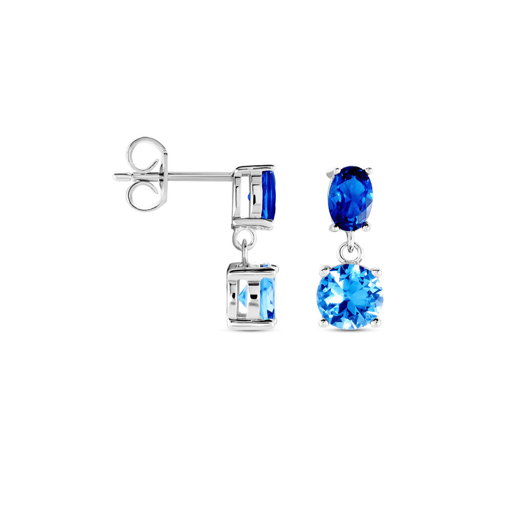 Boucles D'oreilles Pendantes Argent Blanc Brenna Oxydes De Zirconium - Boucles d'oreilles fantaisie Femme | Histoire d&rsquo;Or