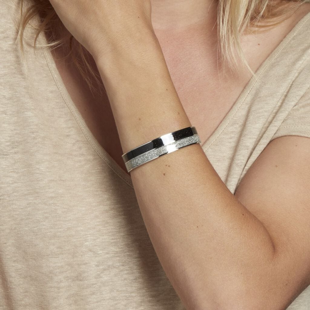 Bracelet Jonc Marie-adelaide Acier Blanc - Bracelets joncs Femme | Histoire d&rsquo;Or