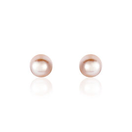 Boucles D'oreilles Puces Ursulina Or Jaune Perle De Culture - Clous d'oreilles Femme | Histoire d’Or