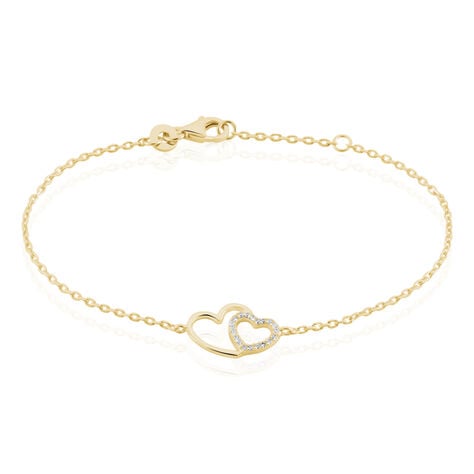 Bracelet Alexandra Plaqu&eacute; Or Jaune Oxyde De Zirconium - Bracelets Femme | Histoire d&rsquo;Or