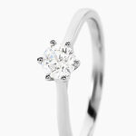 Bague Athena Platine Blanc Diamant - Bagues solitaires Femme | Histoire d&rsquo;Or