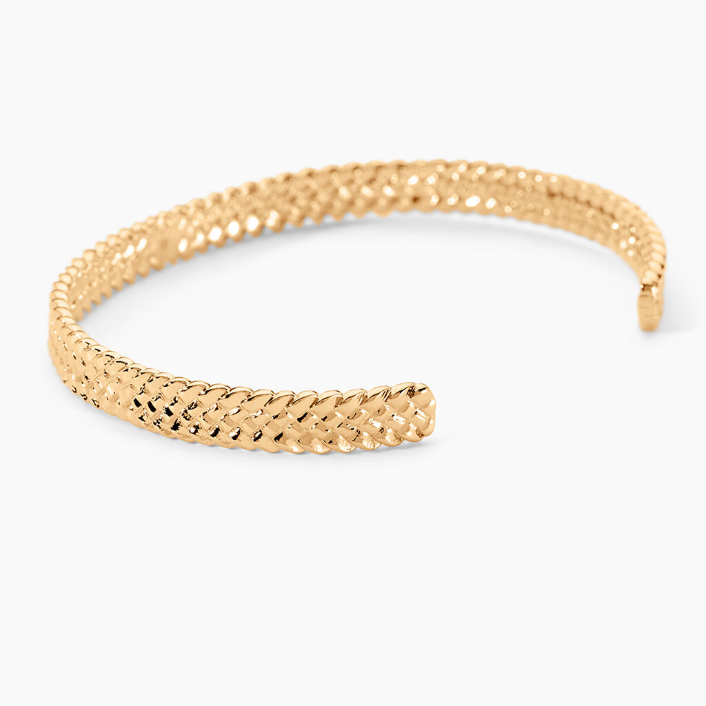 Bracelet Jonc Lilya Plaqu&eacute; Or Jaune - Bracelets joncs Femme | Histoire d&rsquo;Or