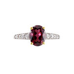 Bague Rhodolite Fever Or Jaune Rhodolite Oxyde De Zirconium - Bagues solitaires Femme | Histoire d&rsquo;Or
