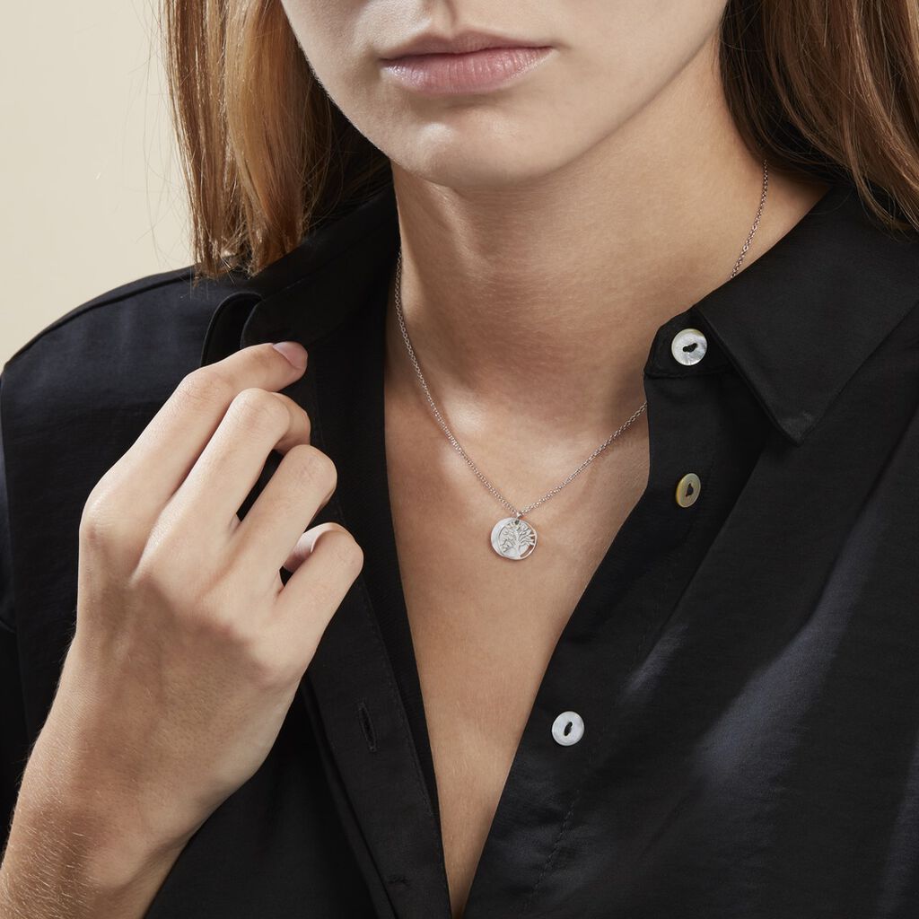 Collier Argent Blanc Sofee Nacre - Colliers fantaisie Femme | Histoire d’Or